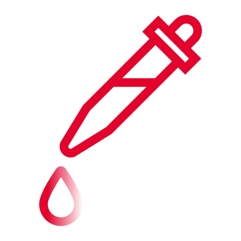 Icon einer Pipette für exakte, sichere, präzise und reproduzierbare Dosierung von Methanol durch Scherzinger Pumpen.
